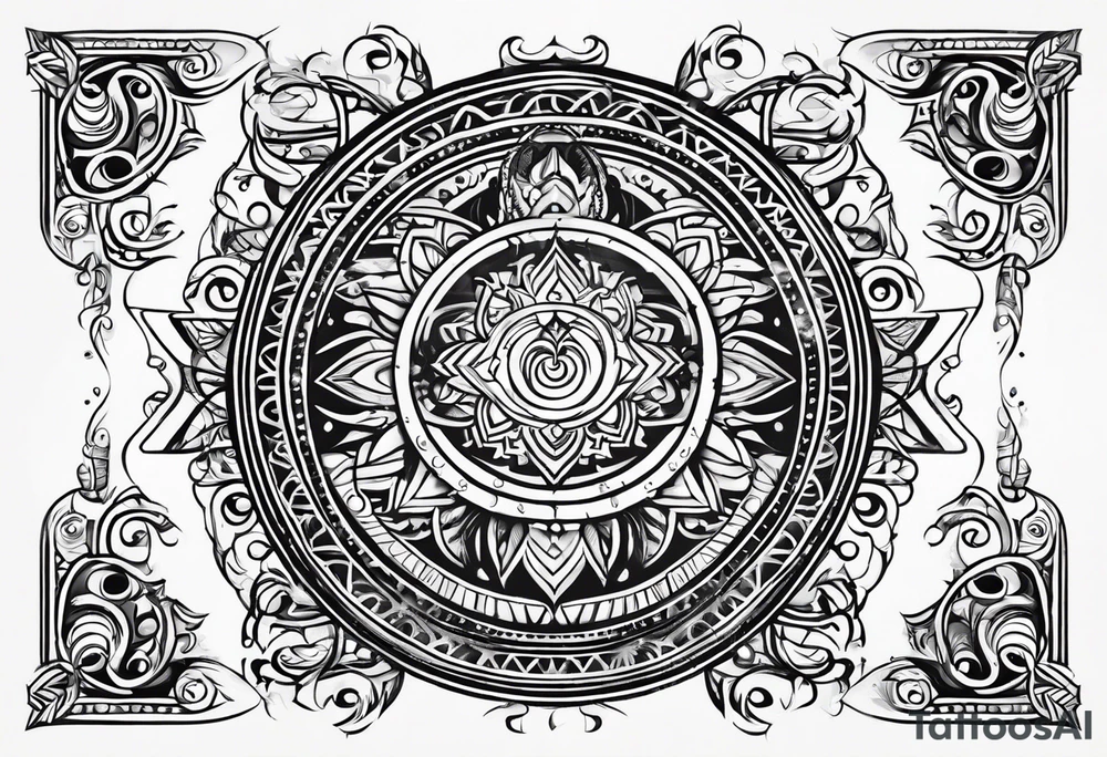 magic seal with tribals tattoo idea