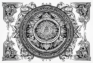 magic seal with tribals tattoo idea