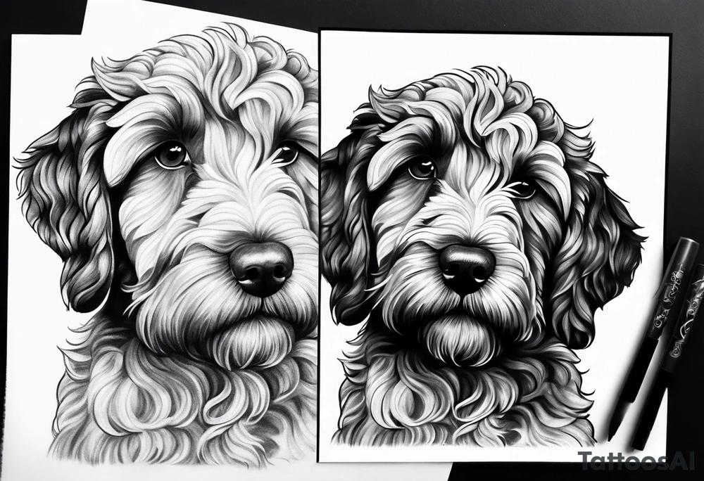 Doobie labradoodle puppy tattoo idea