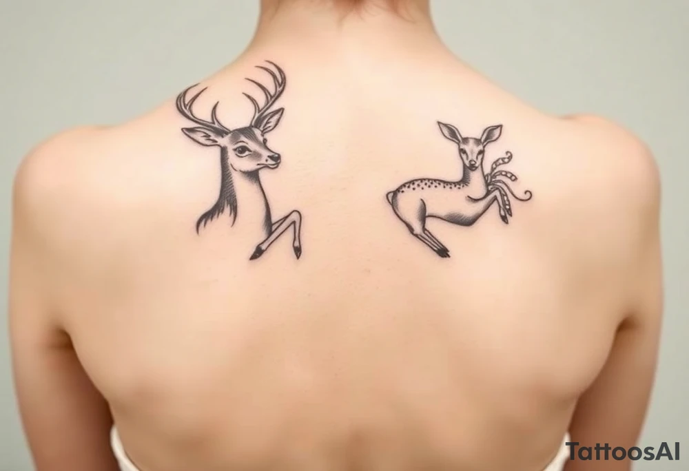 Buck and doe his and her tattoos tattoo idea