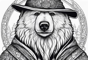 Snow Bear Wizard tattoo idea