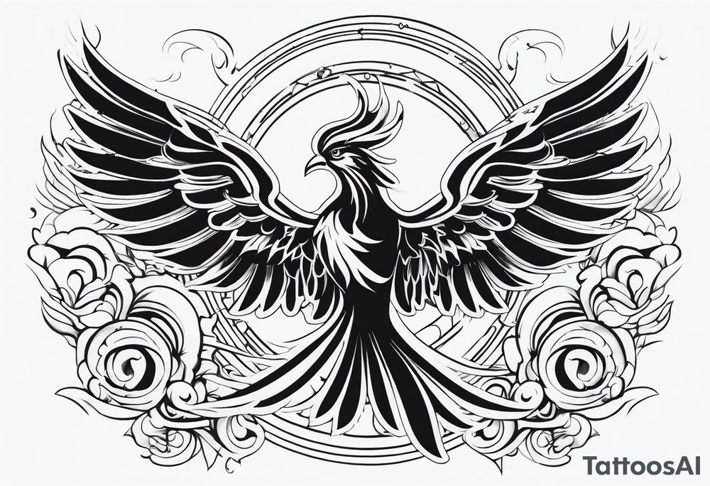 phoenix not so elaborated tattoo idea