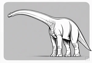 4. Brachiosaurus tattoo idea