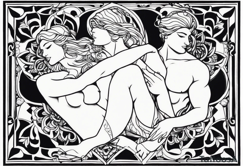 italian male twins about loving women on ankles tattoo idea