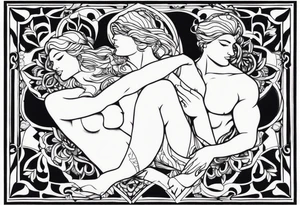 italian male twins about loving women on ankles tattoo idea