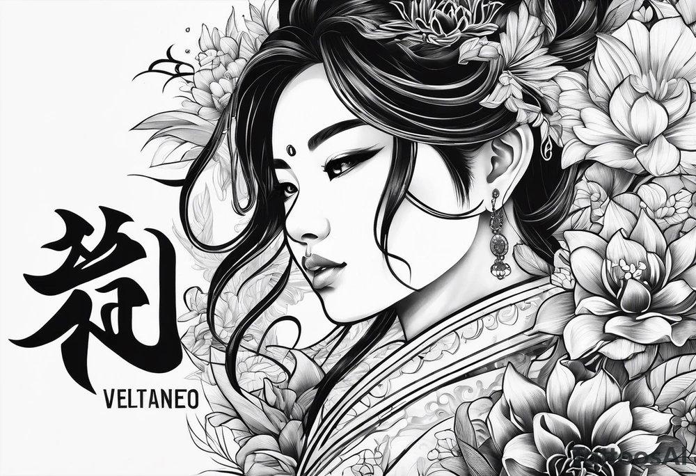 Show the word Vietnamese in letter tattoo idea