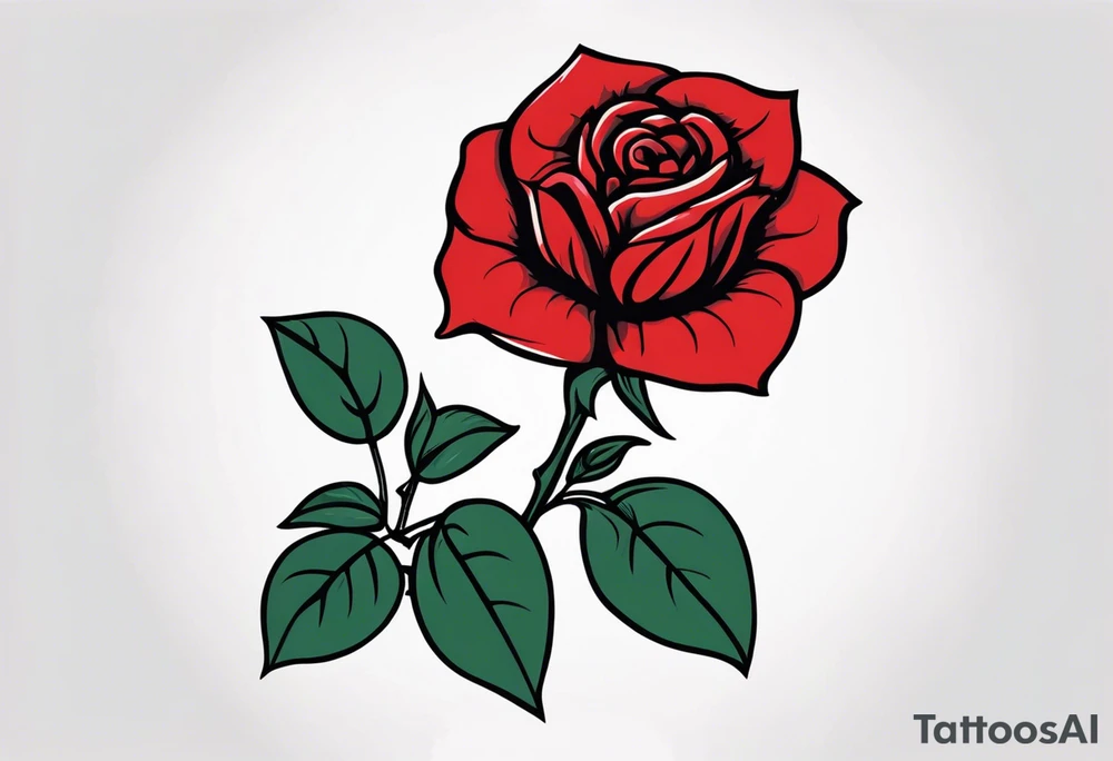 red rose, Mexican hat tattoo idea