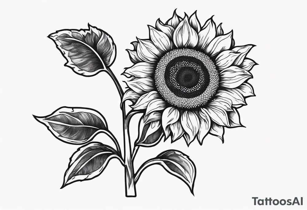 Sunflower chain tattoo idea