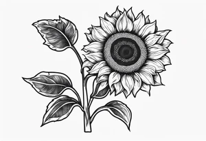 Sunflower chain tattoo idea