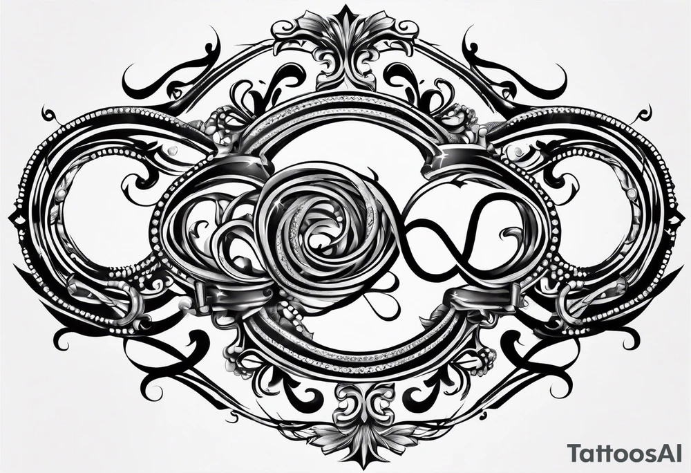 Infinity symbol with locking key tattoo idea
