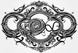 Infinity symbol with locking key tattoo idea