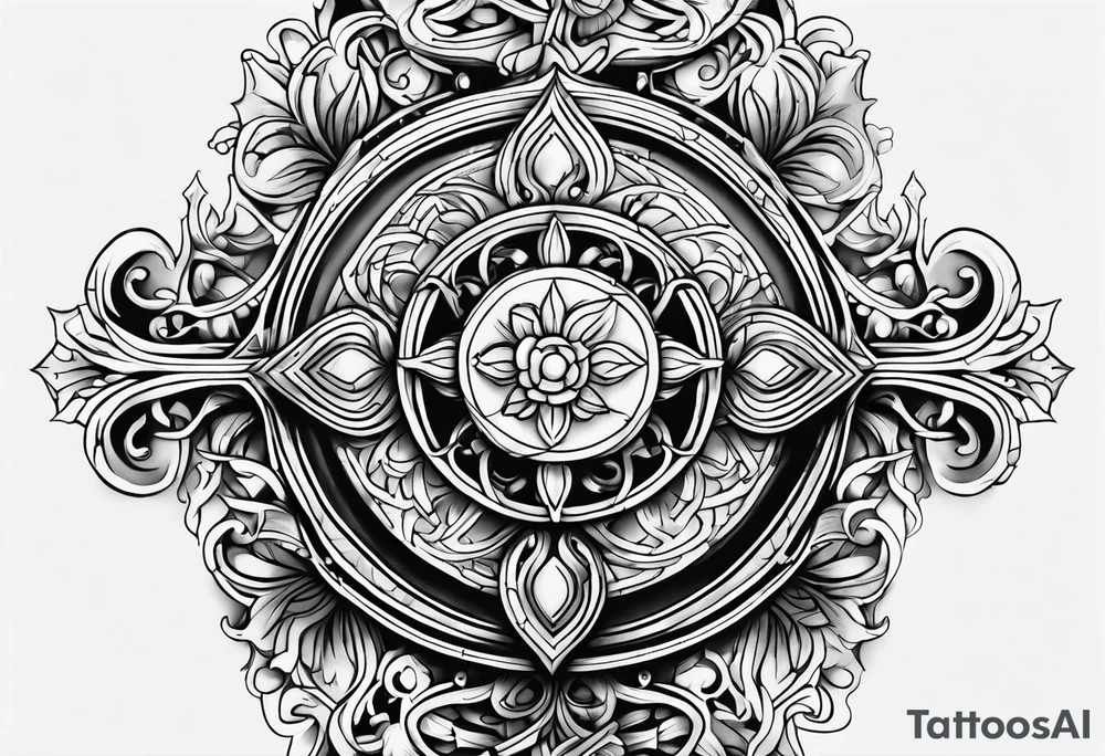 Key, gothique, baroque tattoo idea