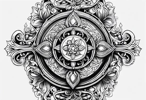 Key, gothique, baroque tattoo idea