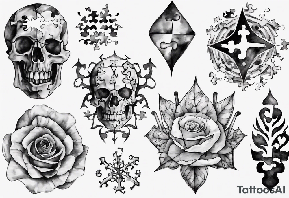 jigsaw puzzle tattoo idea