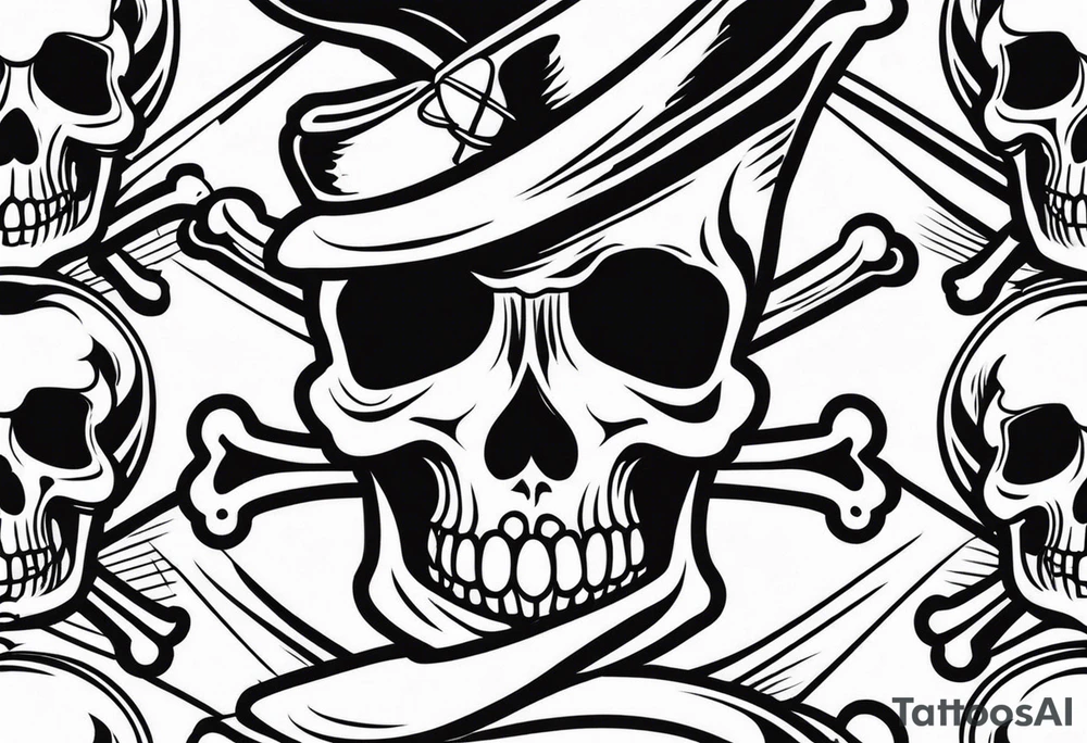 Skull and crossbones, pirate tattoo idea