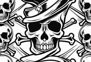 Skull and crossbones, pirate tattoo idea