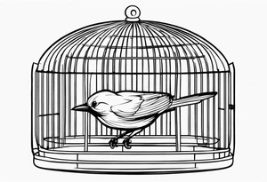 Bird in a Cage tattoo idea