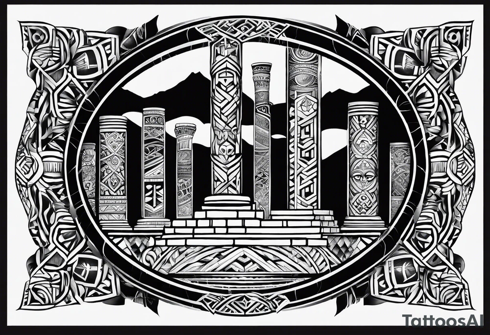 Croatiann tribal 
Giants Causeway 
Maori tattoo idea