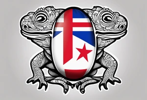 coqui wearing puerto rican flag tattoo idea