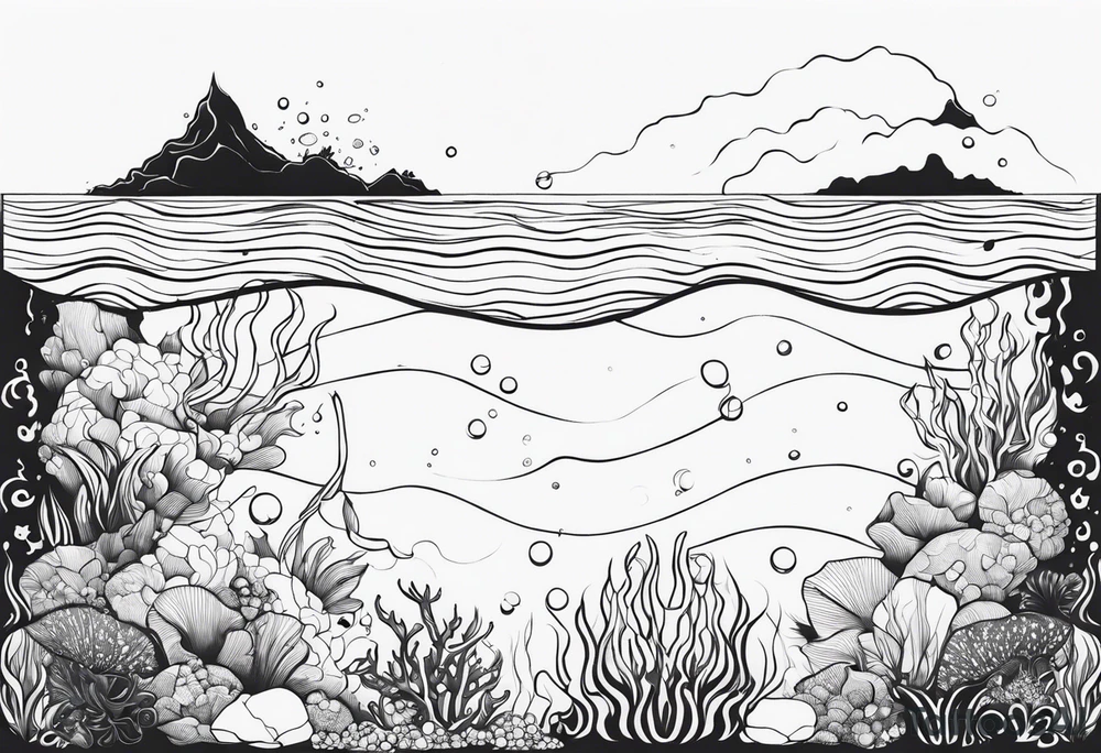 Ocean floor tattoo idea