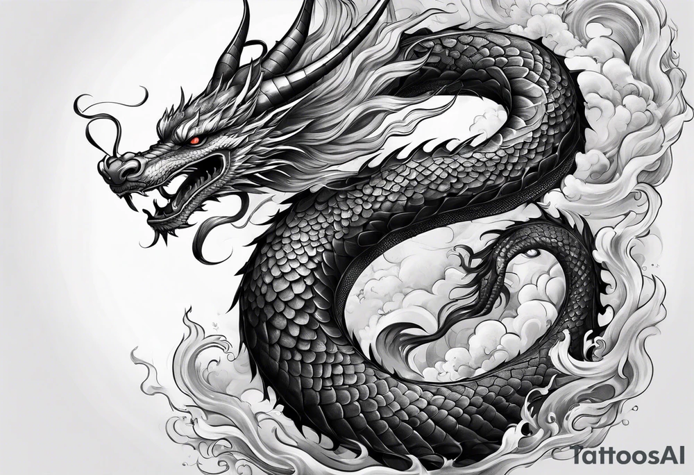 long dragon for sleeve that cover all the arm tattoo idea