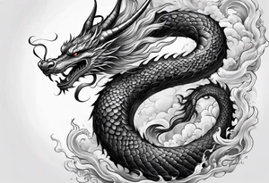 long dragon for sleeve that cover all the arm tattoo idea