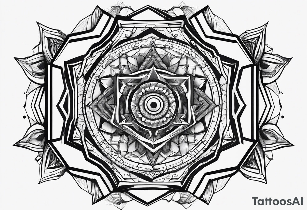 time hexagon symbol tattoo idea