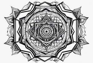 time hexagon symbol tattoo idea