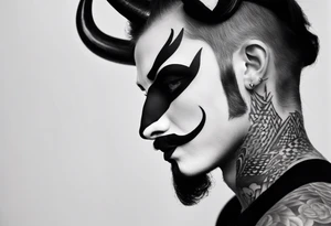 Anonymous with horns tattoo idea