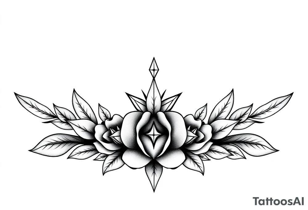 Majestic crown pineapple ,peach vagina,star anus ,diamonds tattoo idea