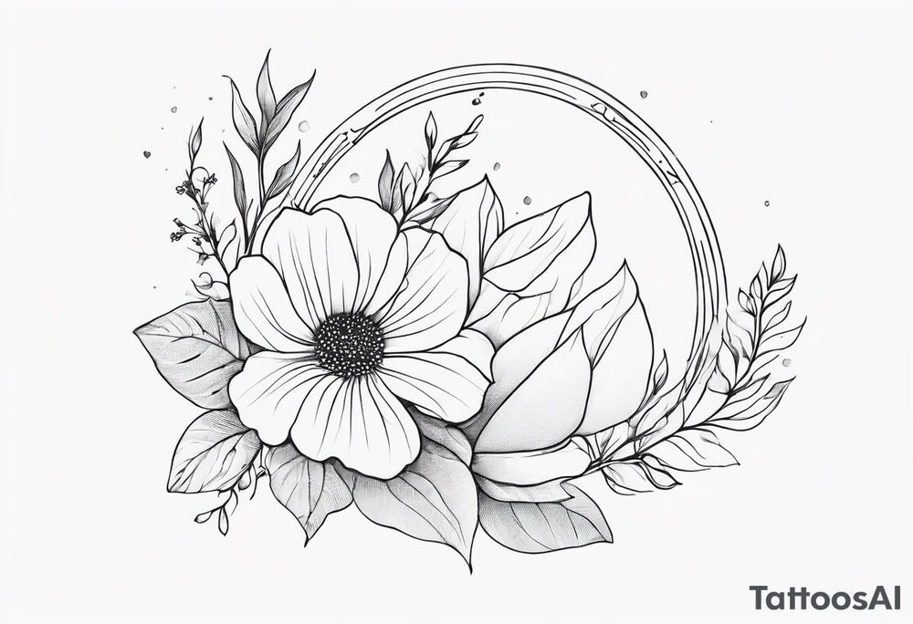 virgo, flowers, dainty, harmony, feminine, minimalist, fine line, no people tattoo idea