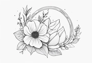 virgo, flowers, dainty, harmony, feminine, minimalist, fine line, no people tattoo idea