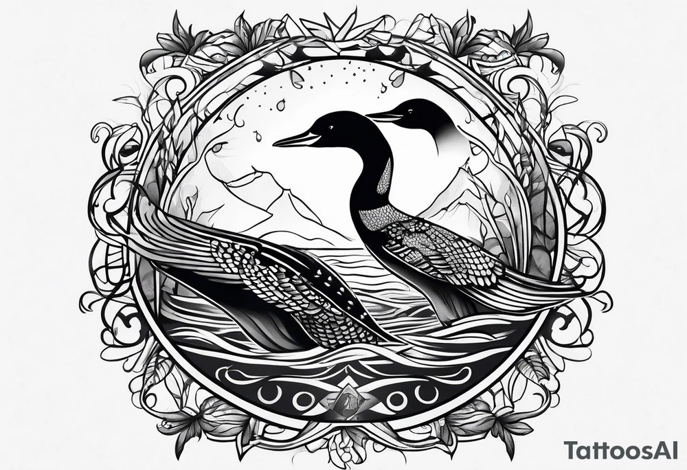 Loon dancing tattoo idea