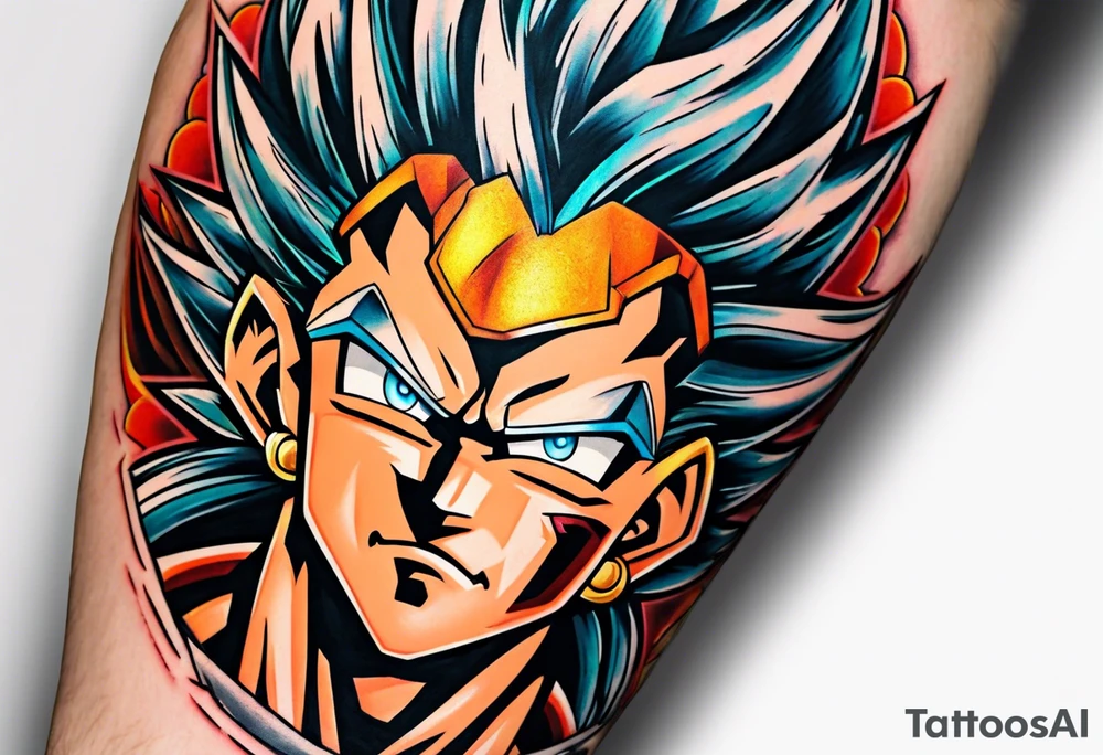 Tattoo on arm with goku with wings tattoo idea