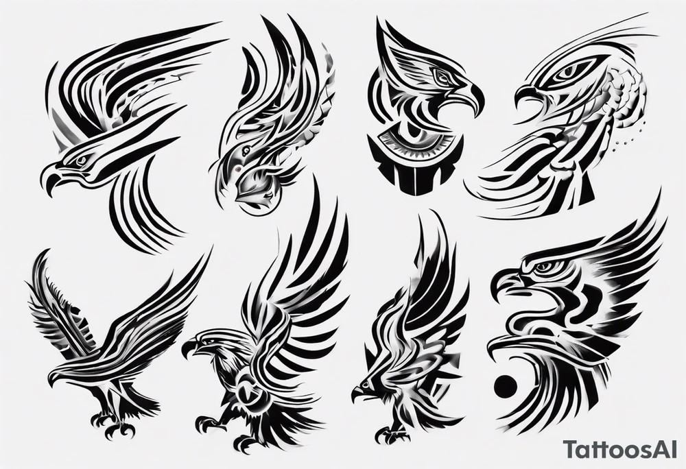 kora mountains eagles tattoo idea