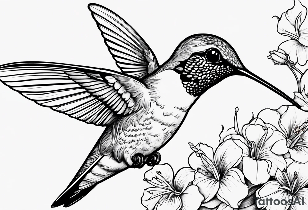 hummingbird tattoo idea