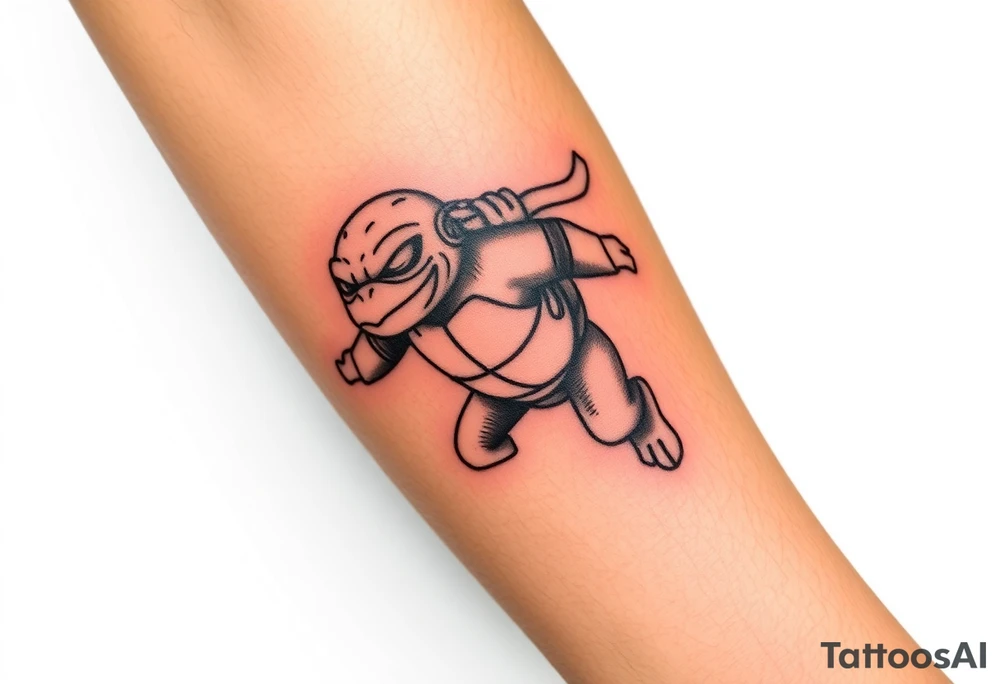 Flying ninja monkey turtle tattoo idea