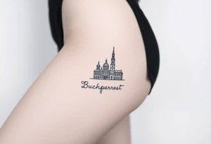 Bucharest, with name underneath tattoo idea