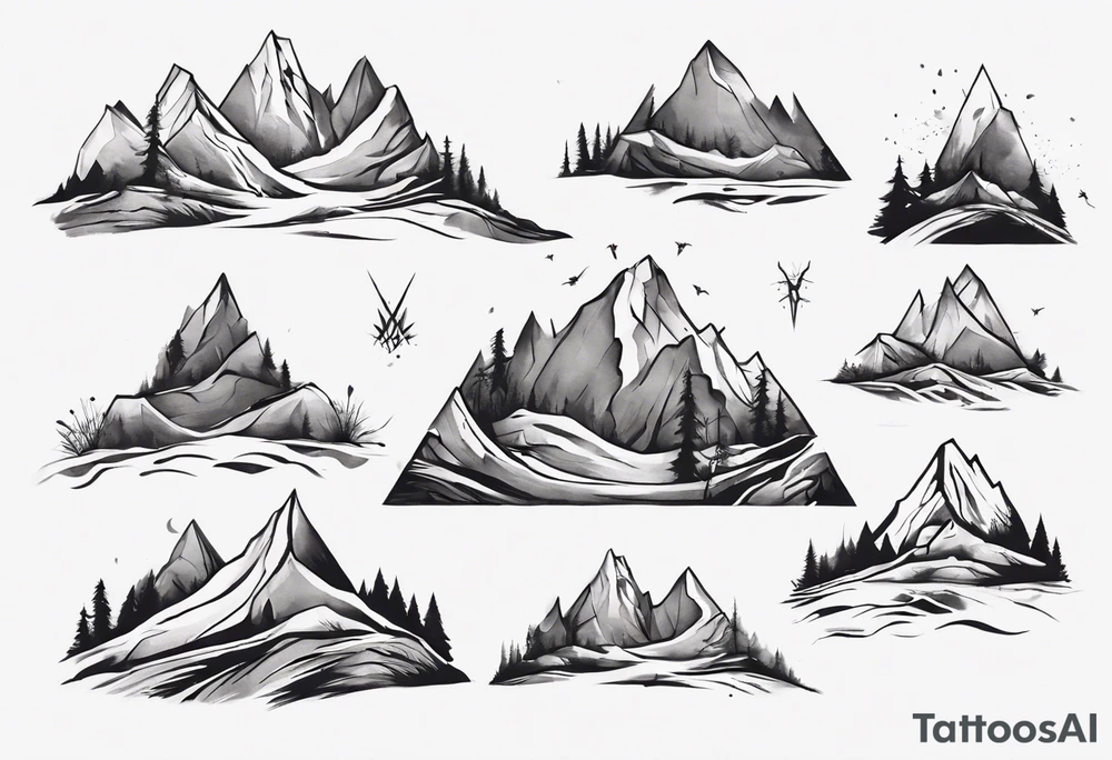 mountain landscape by weta digital tattoo idea