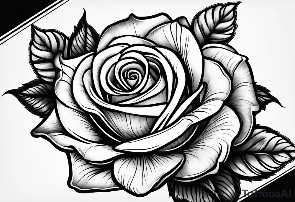 Fine line rose tattoo tattoo idea