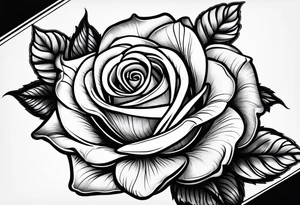 Fine line rose tattoo tattoo idea