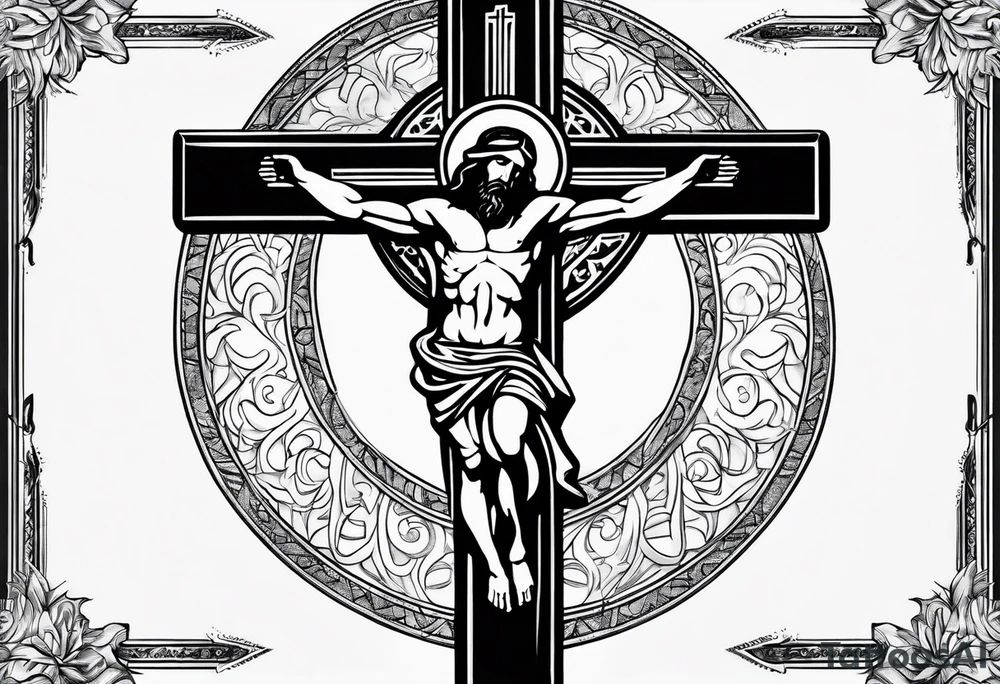 Cross of jesus tattoo idea