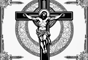 Cross of jesus tattoo idea