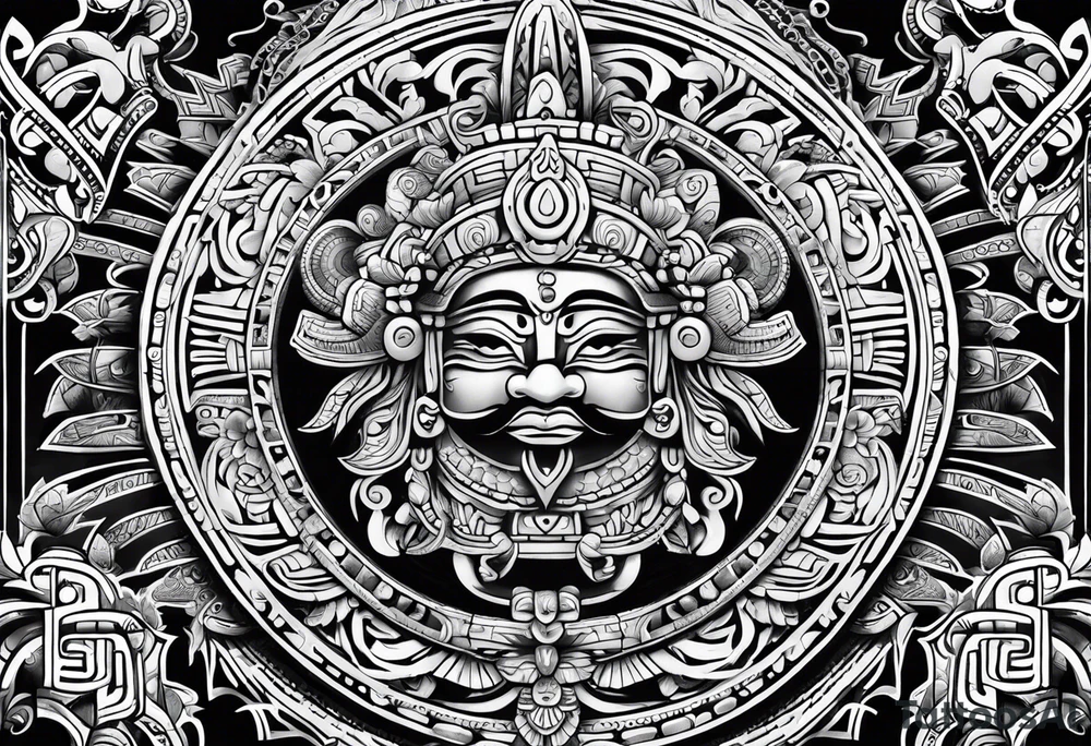Mayan moon god tattoo idea