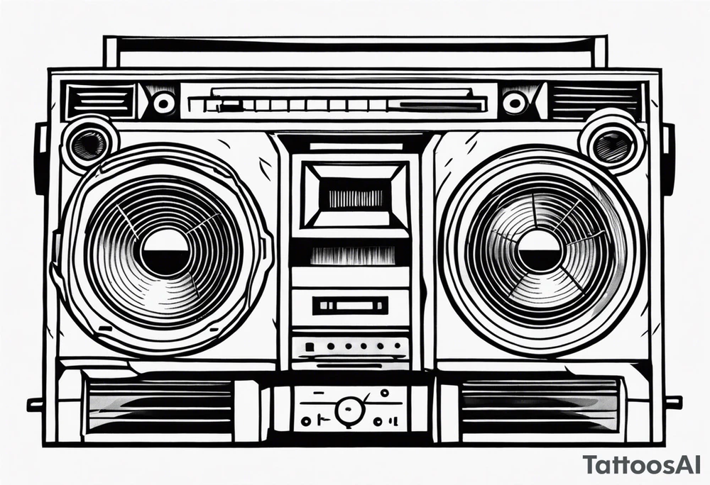 Boombox flash tatoo tattoo idea