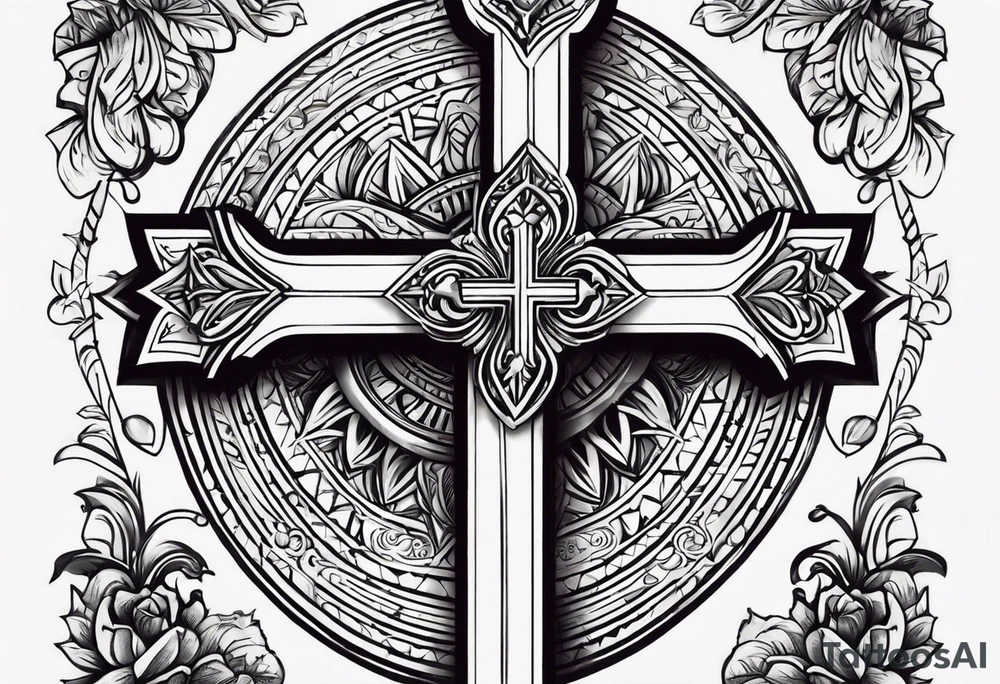 Cross with some wording to it I want in my forearm tattoo idea