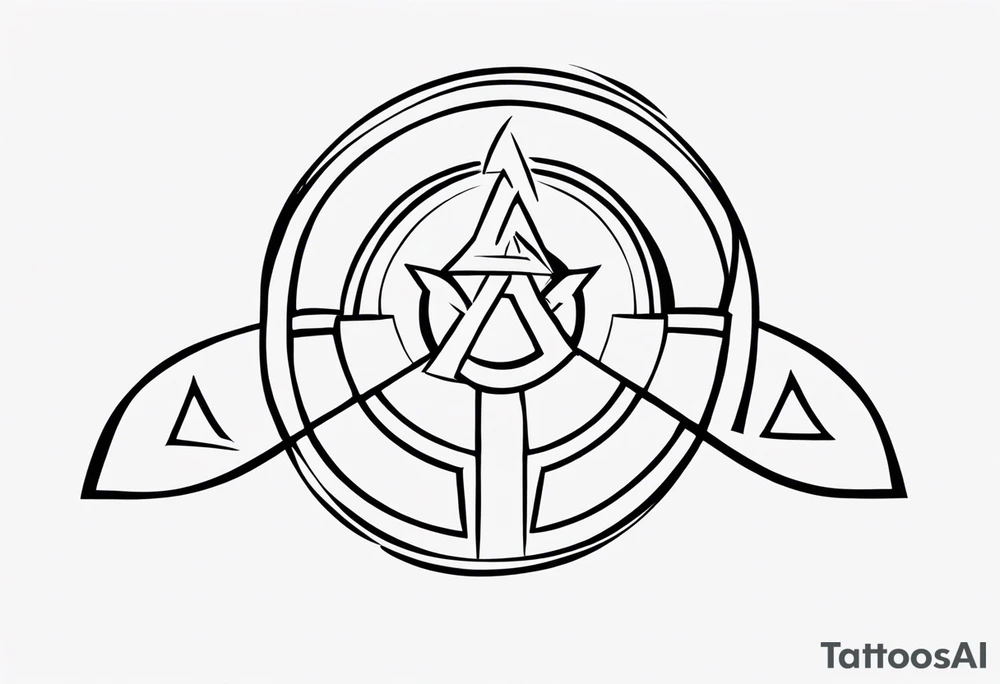 Ancient spartan trinity symbol tattoo idea