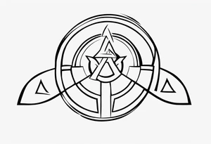 Ancient spartan trinity symbol tattoo idea