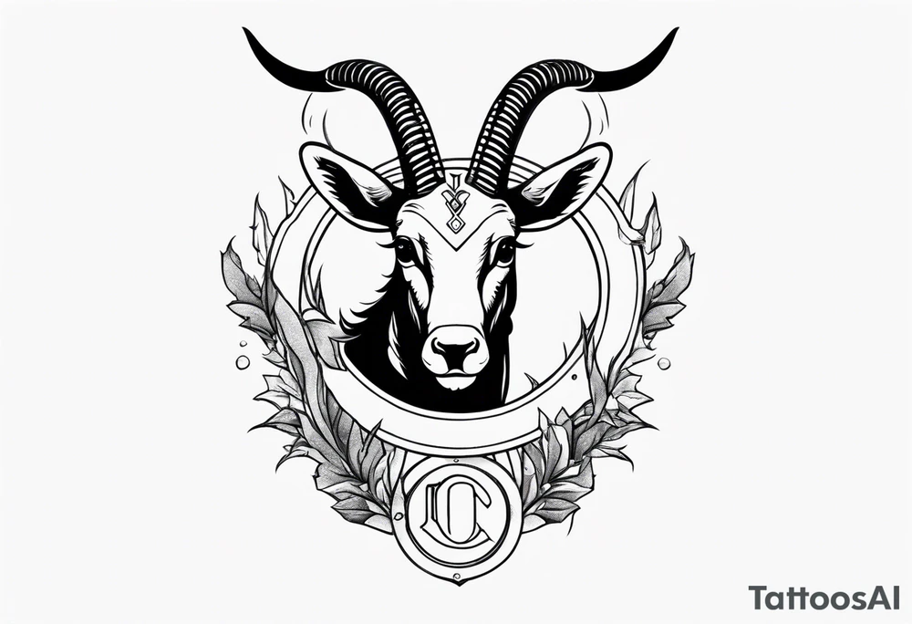 capricorn with sunglasses and shotgun tattoo idea