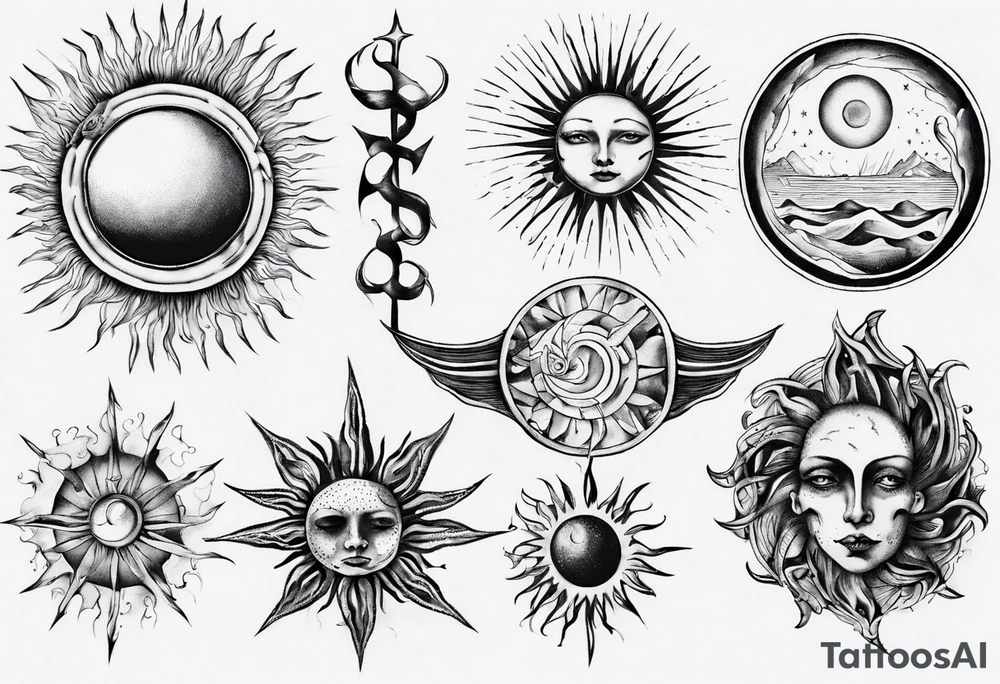 wassermann sonne tattoo idea
